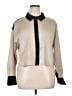 DKNY 100% Polyester Color Block Tan 3/4 Sleeve Blouse Size XL (petite) - photo 1