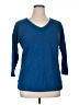 Cable & Gauge Blue 3/4 Sleeve Top Size XL - photo 1