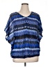 Apt. 9 Blue Short Sleeve Blouse Size 1X - photo 1