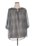 Daniel Rainn 100% Polyester Gray 3/4 Sleeve Blouse Size 1X - photo 1