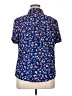 Croft & Barrow 100% Rayon Floral Blue Short Sleeve Blouse Size 0X - photo 2