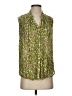 Eccoci 100% Silk Green Sleeveless Silk Top Size 4 - photo 1