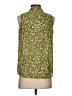 Eccoci 100% Silk Green Sleeveless Silk Top Size 4 - photo 2