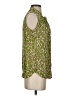 Eccoci 100% Silk Green Sleeveless Silk Top Size 4 - photo 4