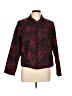 Christopher & Banks 100% Polyester Print Burgundy Jacket Size L - photo 1