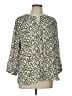 Jachs Girlfriend 100% Polyester Green 3/4 Sleeve Blouse Size L - photo 1