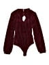 Lulus Burgundy Long Sleeve Blouse Size S - photo 2