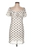 Caution to the Wind Polka Dots Ivory Casual Dress Size L - photo 1
