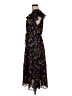 Lands' End 100% Polyester Floral Black Cocktail Dress Size M (petite) - photo 5