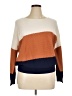 Evolution by Cyrus Color Block Orange Pullover Sweater Size XXL - photo 1