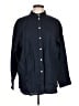 J.Crew Solid Black 3/4 Sleeve Button-Down Shirt Size 12 - photo 1