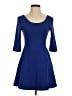 Express Solid Blue Cocktail Dress Size S - photo 1