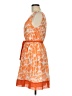 Elle 100% Polyester Print Orange Cocktail Dress Size M - photo 5