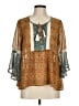 Maurices 100% Polyester Brown 3/4 Sleeve Blouse Size M - photo 1