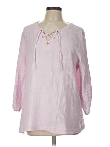 JM Collection 3/4 Sleeve Blouse (view 1)