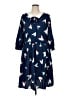Assorted Brands Print Blue Casual Dress Size 16 - photo 1