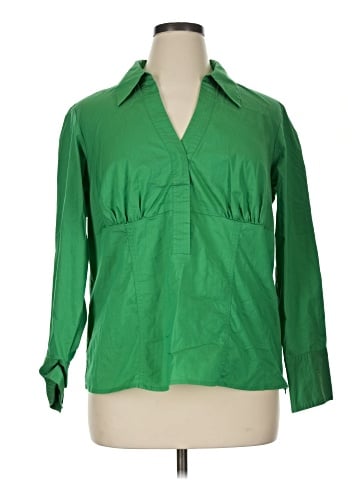 Lane Bryant 3/4 Sleeve Button-Down Shirt (view 1)
