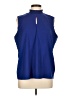 T Tahari Blue Sleeveless Blouse Size L - photo 1