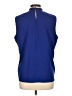 T Tahari Blue Sleeveless Blouse Size L - photo 2