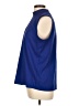 T Tahari Blue Sleeveless Blouse Size L - photo 5
