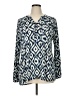 wonderly Blue Long Sleeve Blouse Size XL - photo 1