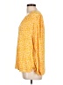 Old Navy 100% Viscose Yellow Long Sleeve Blouse Size L - photo 5