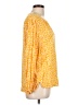 Old Navy 100% Viscose Yellow Long Sleeve Blouse Size L - photo 4