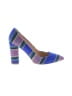 J.Crew Color Block Blue Heels Size 6 - photo 1