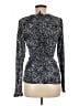 BCBGMAXAZRIA Silver Long Sleeve Top Size M - photo 2