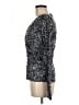 BCBGMAXAZRIA Silver Long Sleeve Top Size M - photo 5