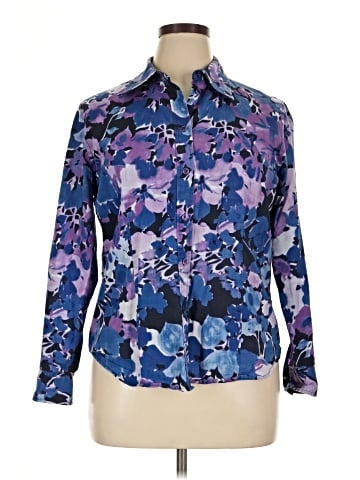 Jones New York Signature Long Sleeve Blouse (view 1)