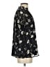 Monday Fun 100% Polyester Floral Black Short Sleeve Blouse Size S - photo 4