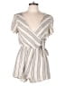 Everly 100% Rayon Stripes Ivory Romper Size M - photo 1