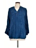 Studio West 100% Rayon Blue 3/4 Sleeve Blouse Size L - photo 1