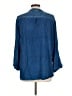 Studio West 100% Rayon Blue 3/4 Sleeve Blouse Size L - photo 2