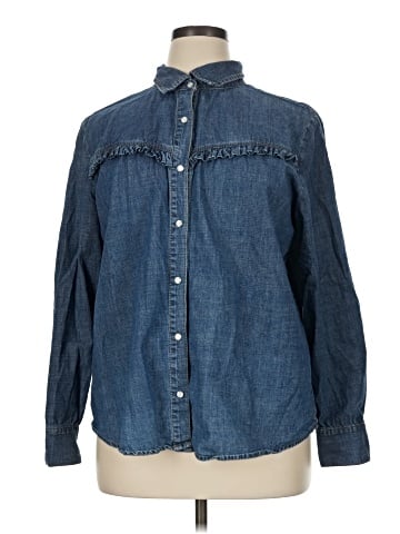 Live A Little Long Sleeve Button-Down Shirt (view 1)