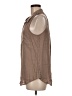 Old Navy 100% Rayon Brown Sleeveless Button-Down Shirt Size M - photo 5