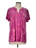 Croft & Barrow Pink Short Sleeve Blouse Size L - photo 1