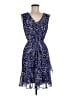 DKNY 100% Polyester Polka Dots Blue Casual Dress Size 6 - photo 1