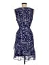 DKNY 100% Polyester Polka Dots Blue Casual Dress Size 6 - photo 2