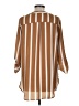 Cato 100% Polyester Stripes Brown 3/4 Sleeve Blouse Size M - photo 2