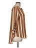 Cato 100% Polyester Stripes Brown 3/4 Sleeve Blouse Size M - photo 4