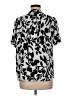 Well Worn 100% Viscose Silver Short Sleeve Blouse Size M - photo 2