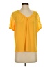 CeCe Yellow Short Sleeve Blouse Size S - photo 1