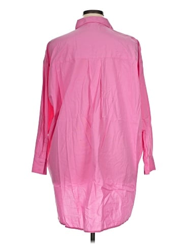 Monki Long Sleeve Button-Down Shirt (view 2)