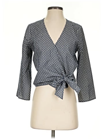 Madewell Textured Cotton Wrap Top (view 1)