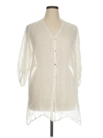SOFIA 3/4 Sleeve Silk Top (view 1)