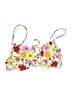California Waves Floral White Swimsuit Top Size M - photo 1