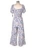 Speechless 100% Polyester Floral Blue Jumpsuit Size 14 - photo 2