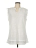 Sanctuary Ivory Silver Sleeveless T-Shirt Size M - photo 1
